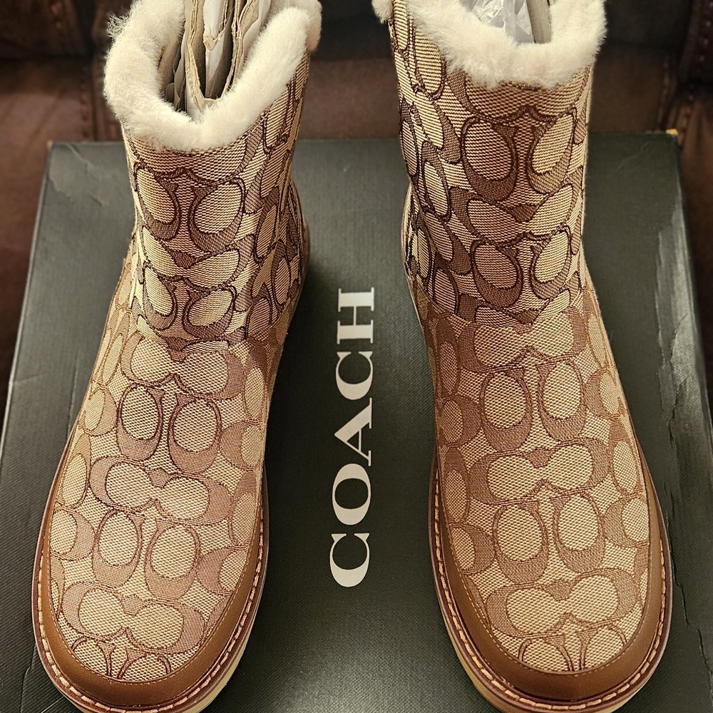 Coach Tan and Brown Boots